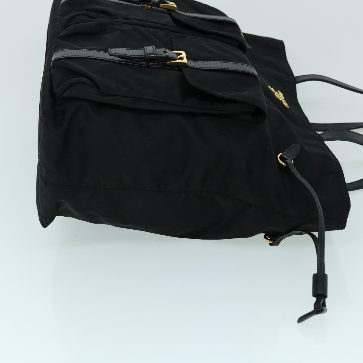 PRADA Tote Bag Nylon Black Auth tb884
