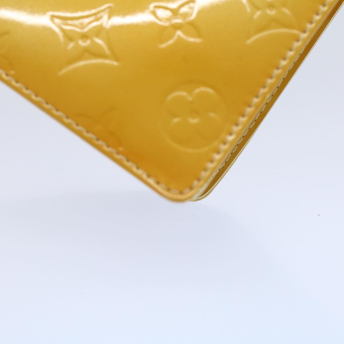 LOUIS VUITTON Monogram Vernis Spring Street Hand Bag Yellow M91068 LV Auth tb889