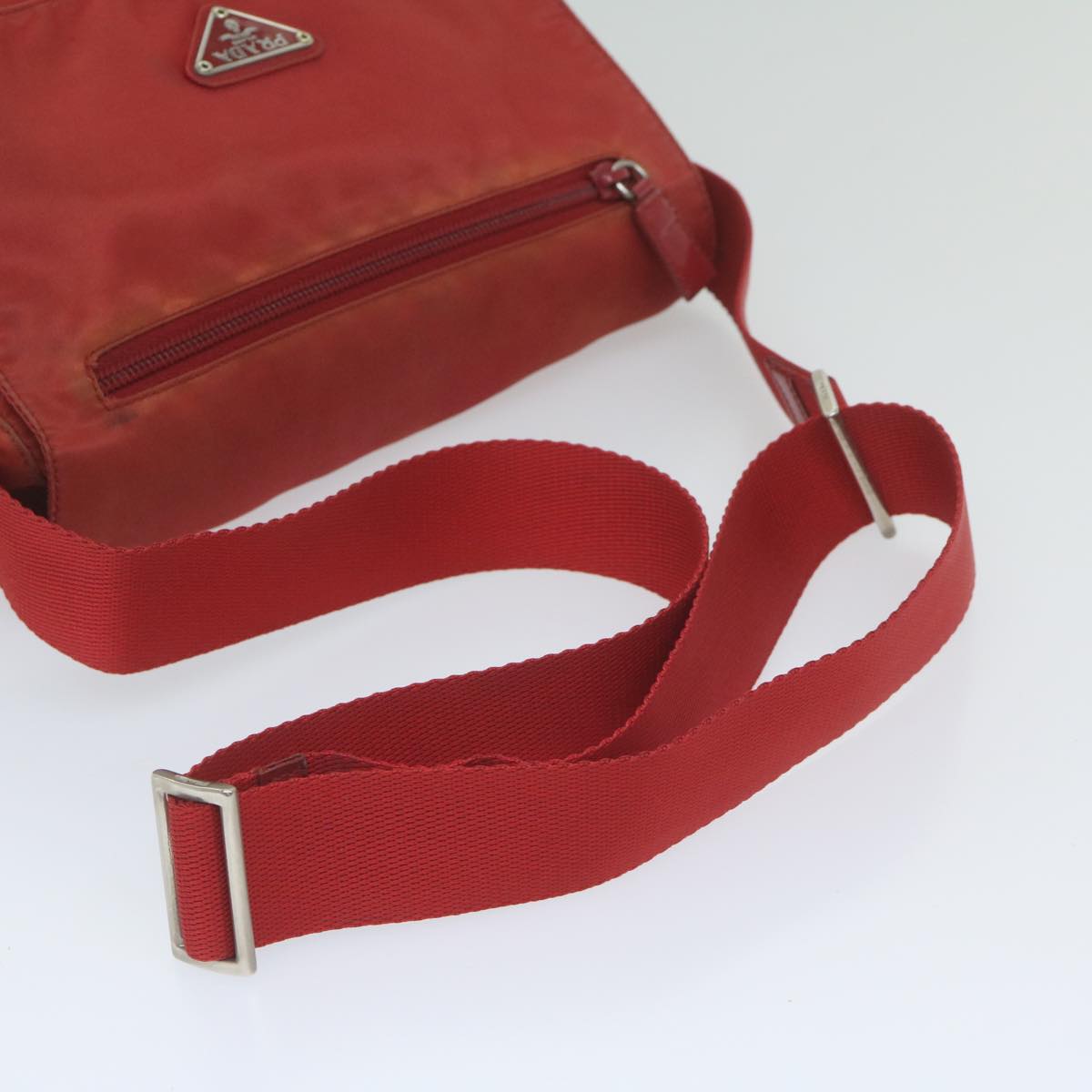 PRADA Shoulder Bag Nylon Red Auth tb920