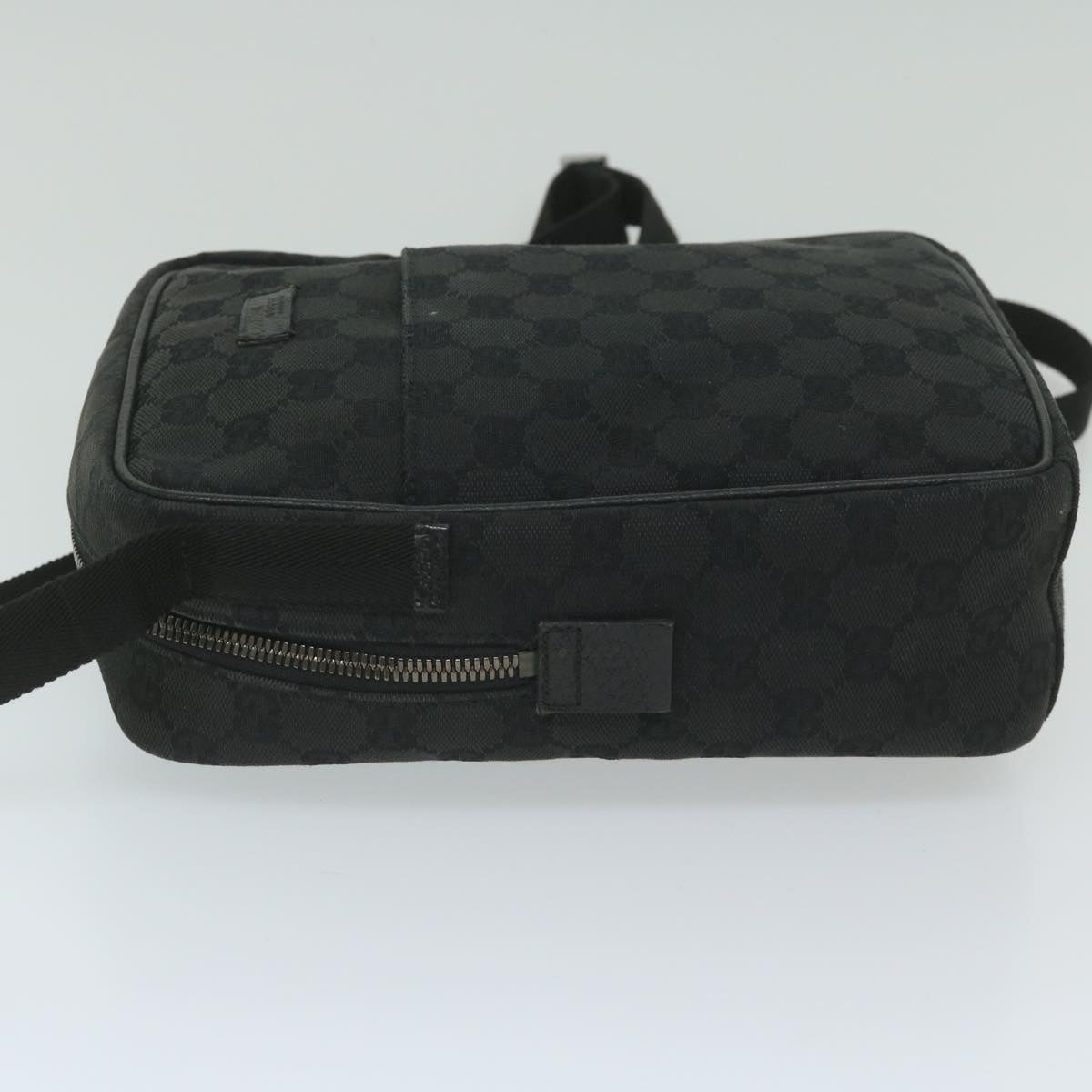 GUCCI GG Canvas Shoulder Bag Black 122759 Auth tb931