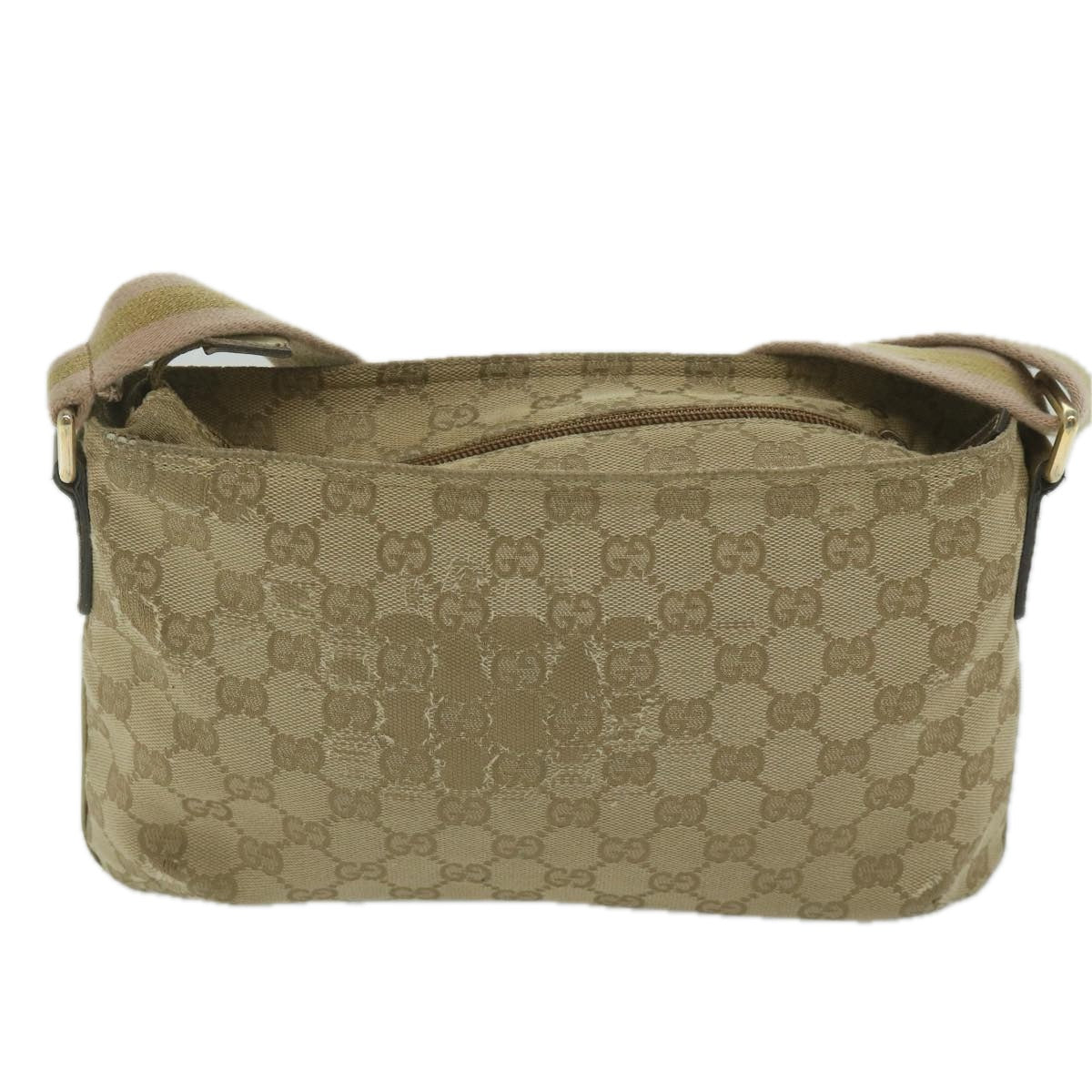 GUCCI GG Canvas Sherry Line Shoulder Bag Beige Gold pink 189749 Auth tb967 - 0