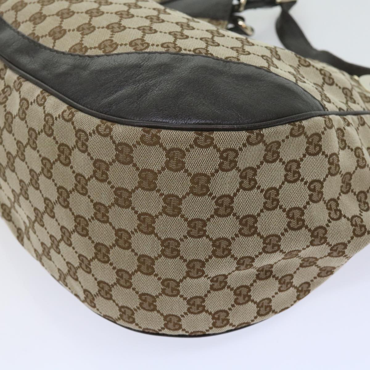 GUCCI GG Canvas Tote Bag Beige 203504 Auth tb972