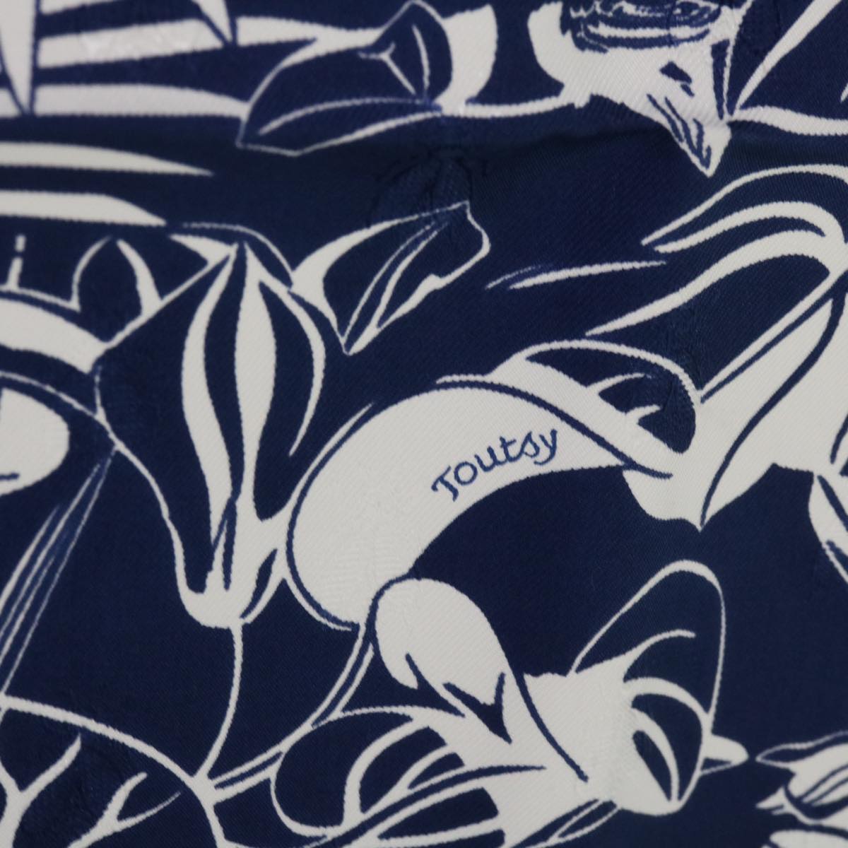 HERMES Carre 90 Flamingo Party Scarf Silk Blue White Auth tb978