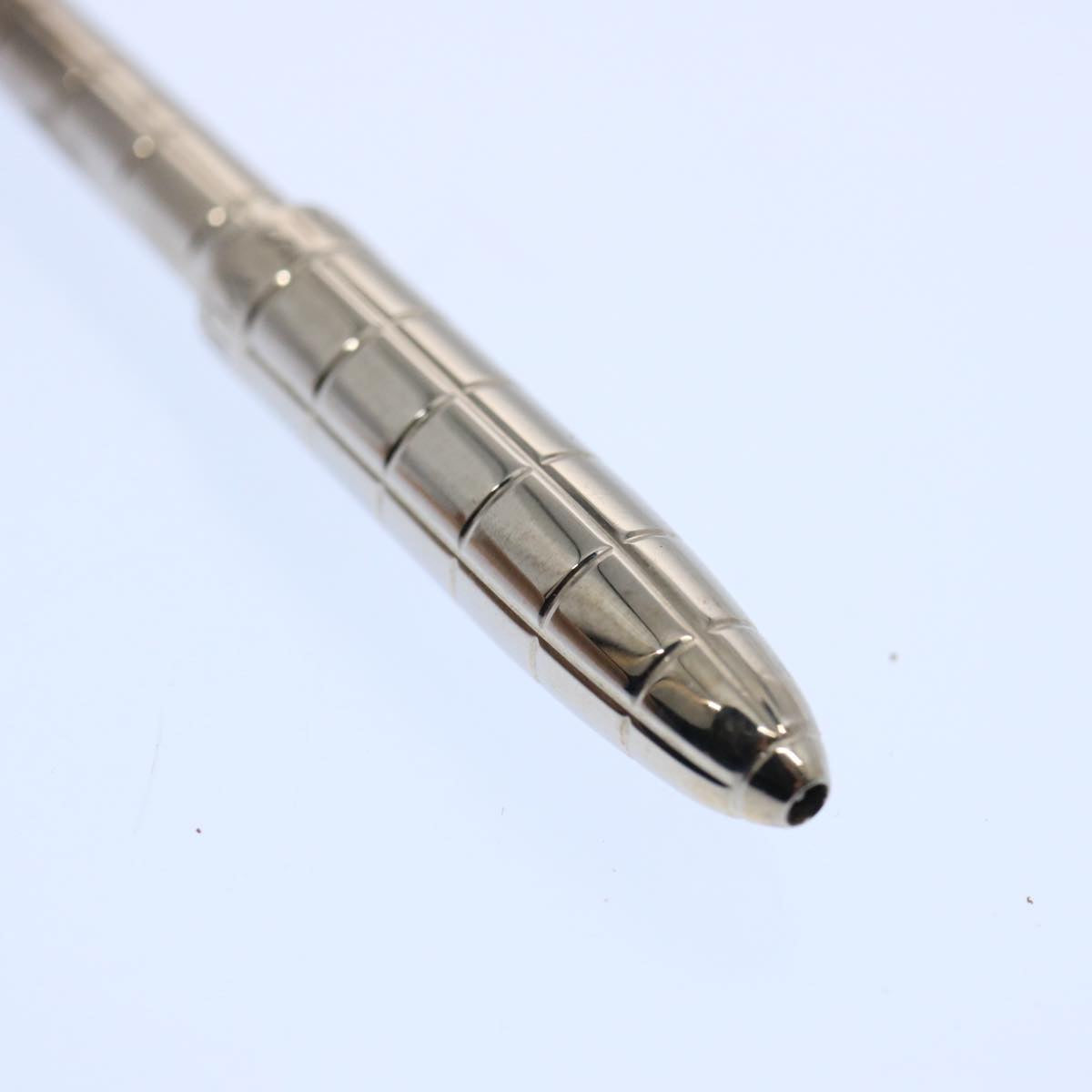 LOUIS VUITTON Ballpoint Pen Silver LV Auth tb979