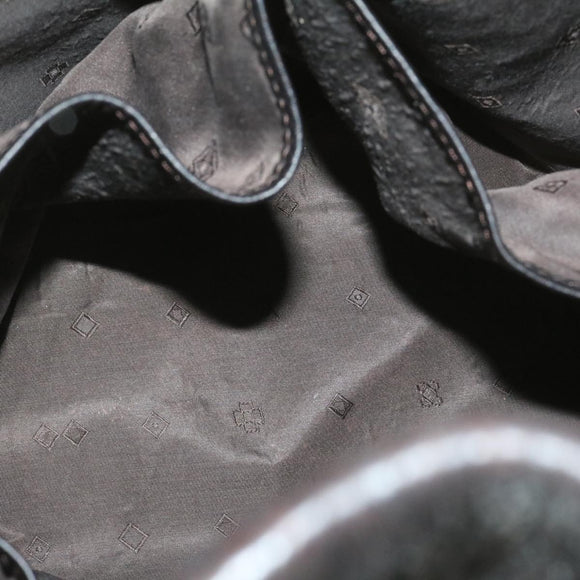 LOUIS VUITTON V line Shoulder Bag fur Black LV Auth th1021