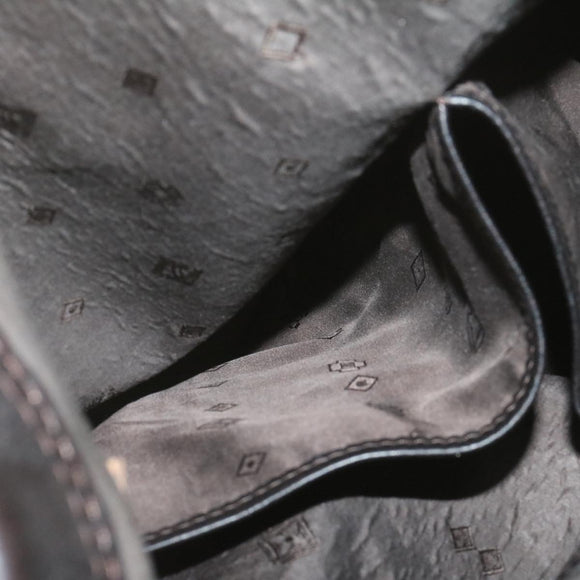 LOUIS VUITTON V line Shoulder Bag fur Black LV Auth th1021