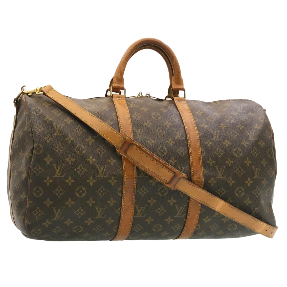 LOUIS VUITTON Monogram Keepall Bandouliere 50 Boston Bag M41416 LV Auth th2022