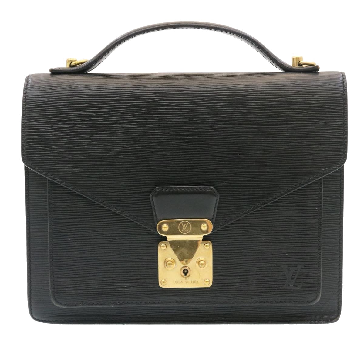 LOUIS VUITTON Epi Monceau Hand Bag Black M52122 LV Auth th2099