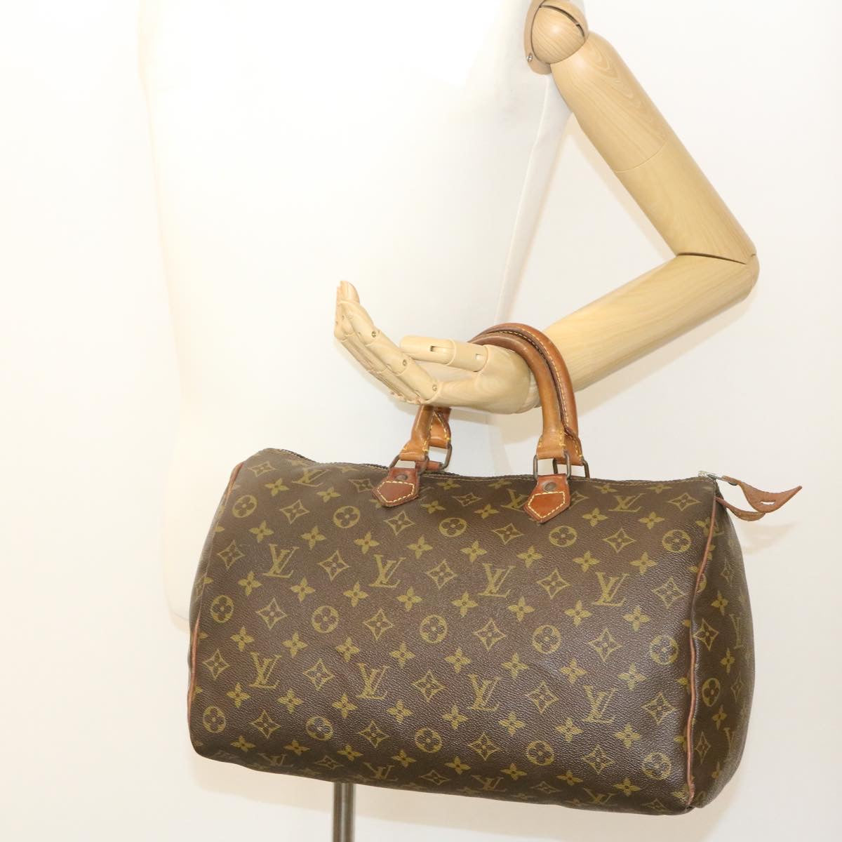 LOUIS VUITTON Monogram Speedy 35 Hand Bag M41524 LV Auth th2102