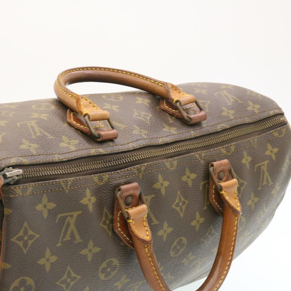 LOUIS VUITTON Monogram Speedy 35 Hand Bag M41524 LV Auth th2102