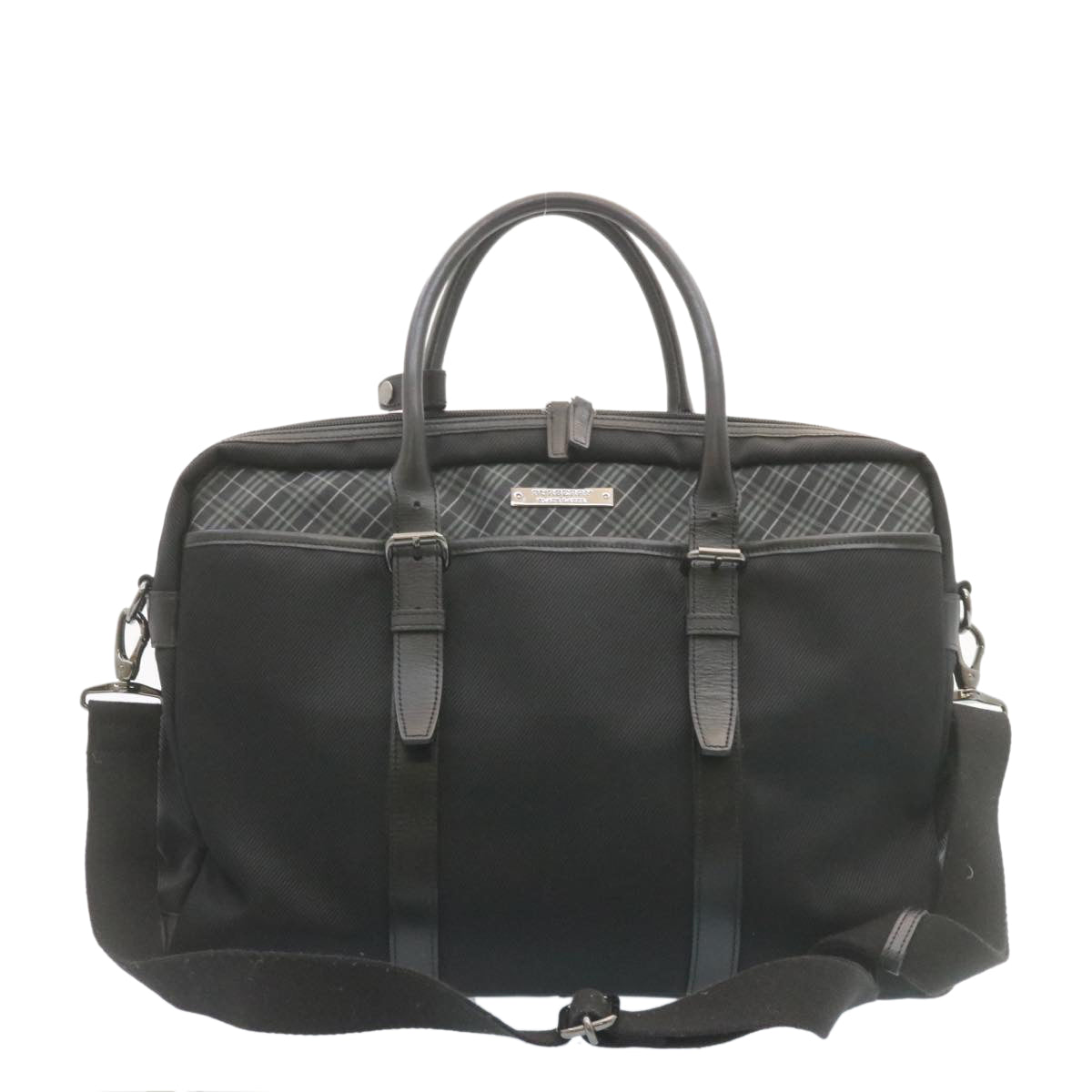 BURBERRY Black label Business Bag Nylon 2Way Black Auth th2142