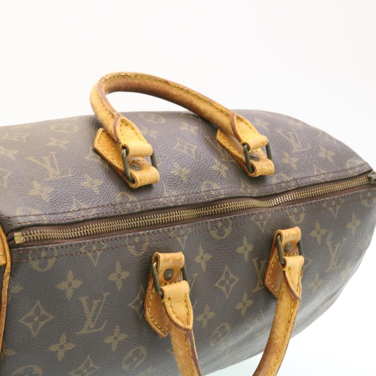 LOUIS VUITTON Monogram Speedy 35 Hand Bag M41524 LV Auth th2156