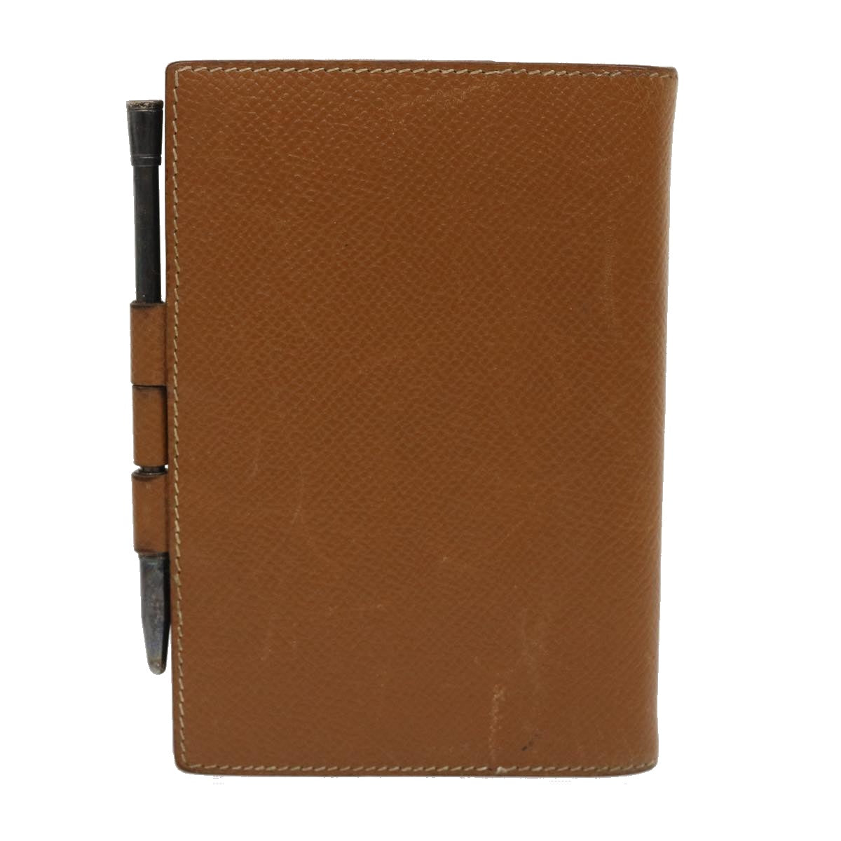 HERMES Day Planner Cover Leather Brown Auth th2596 - 0