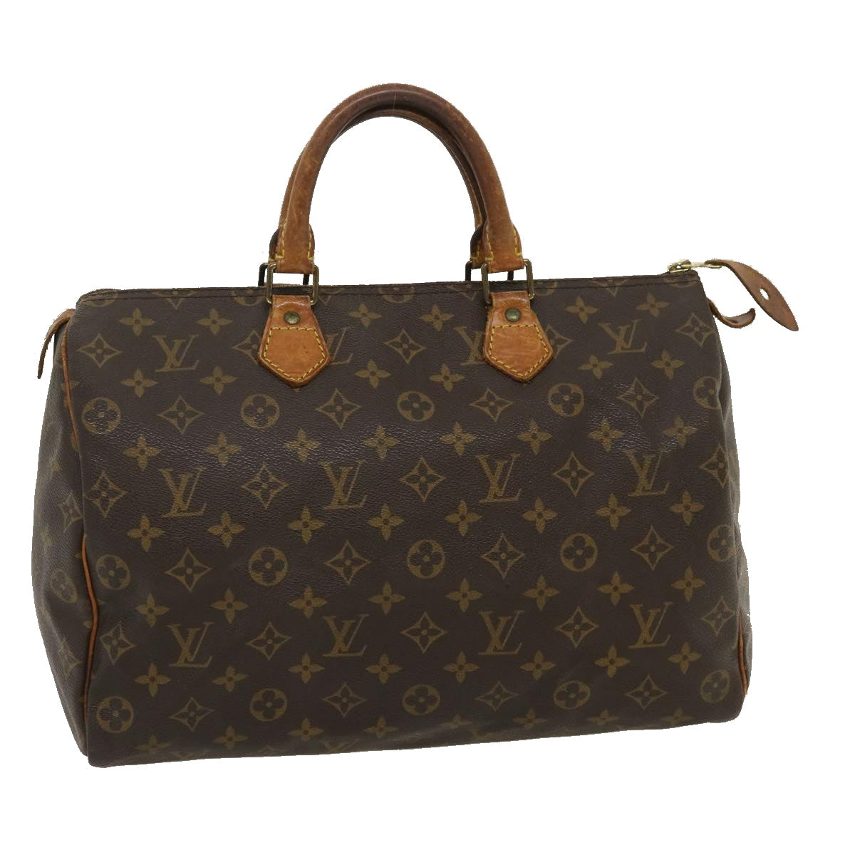 LOUIS VUITTON Monogram Speedy 35 Hand Bag M41524 LV Auth th2606