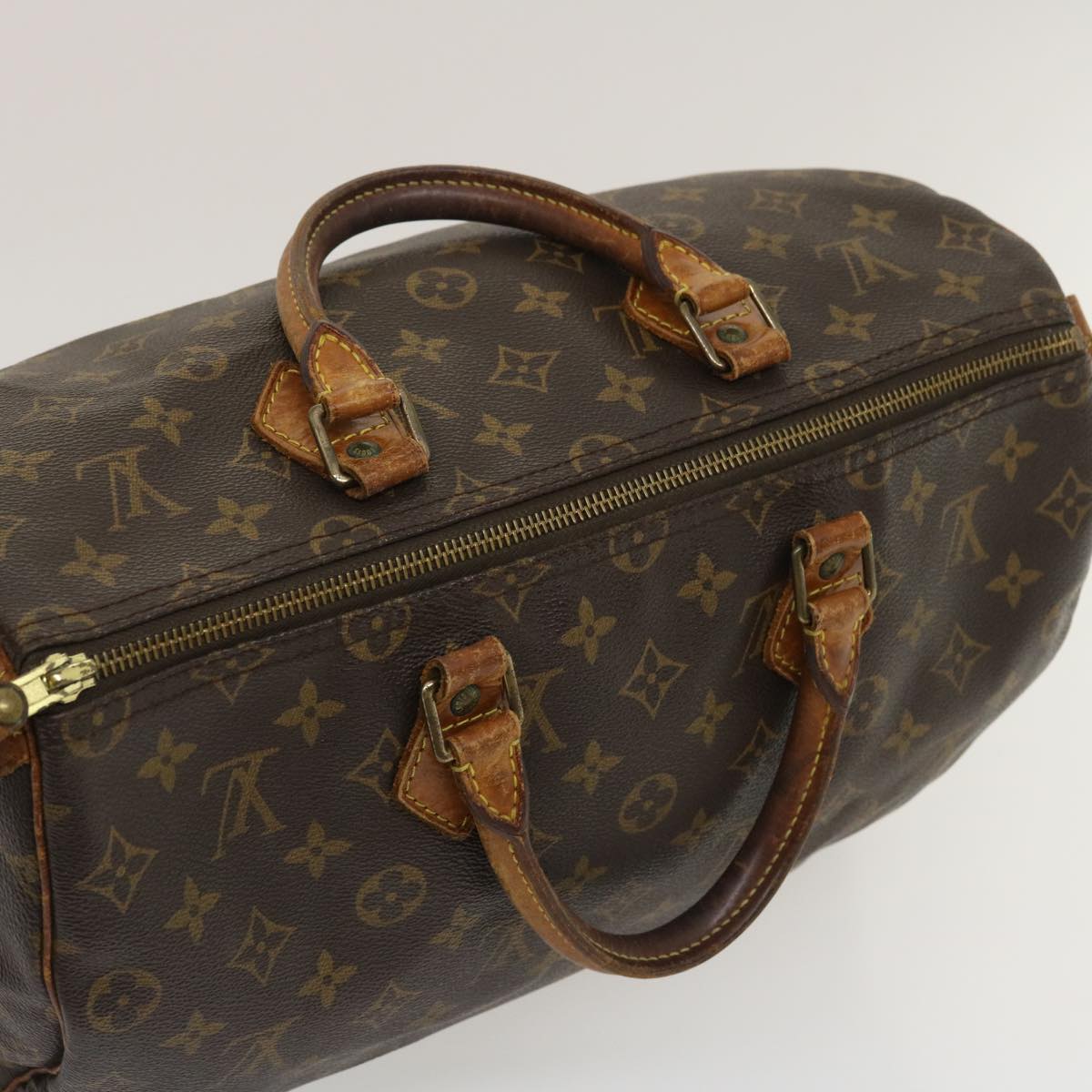 LOUIS VUITTON Monogram Speedy 35 Hand Bag M41524 LV Auth th2606