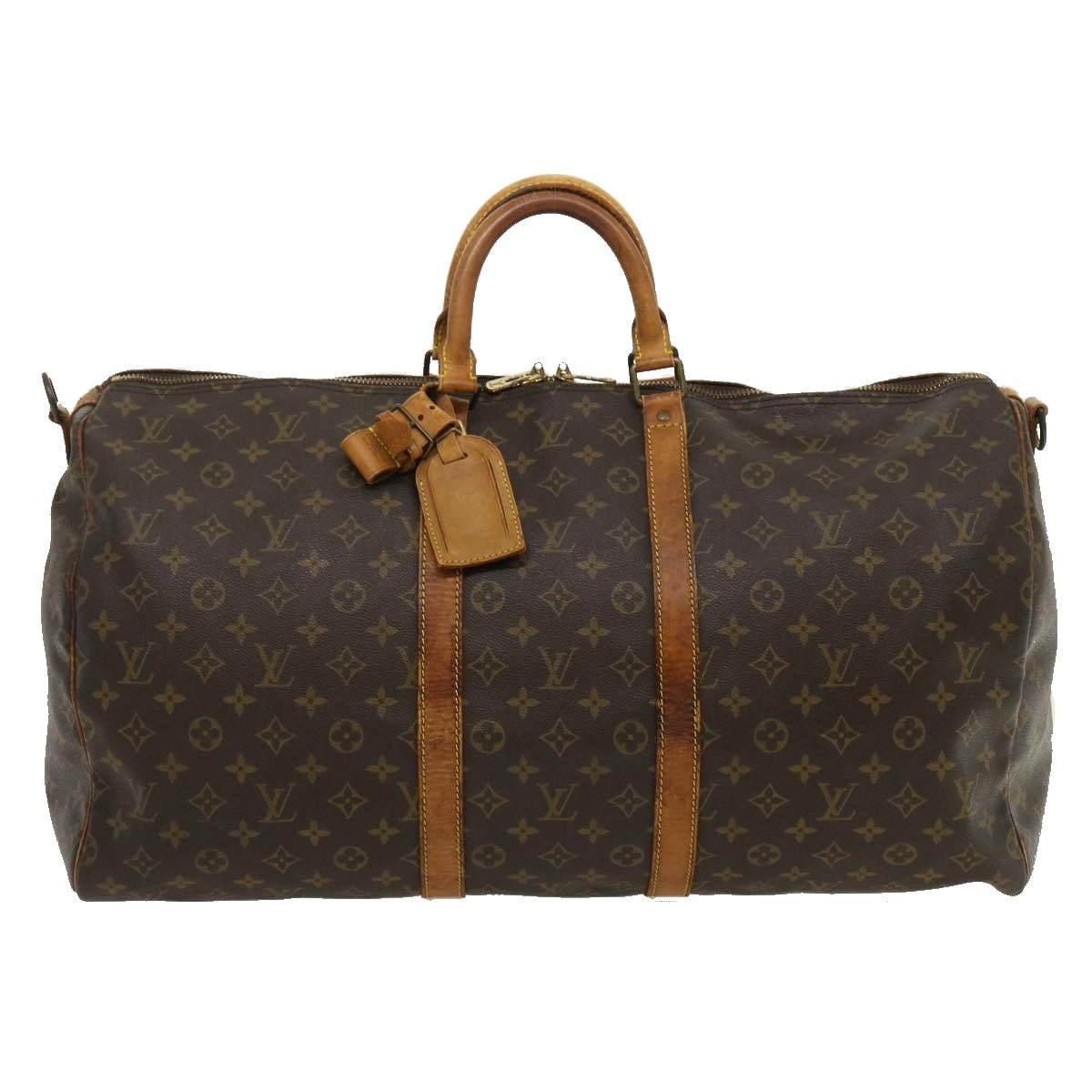 LOUIS VUITTON Monogram Keepall Bandouliere 55 Boston Bag M41414 LV Auth th2609