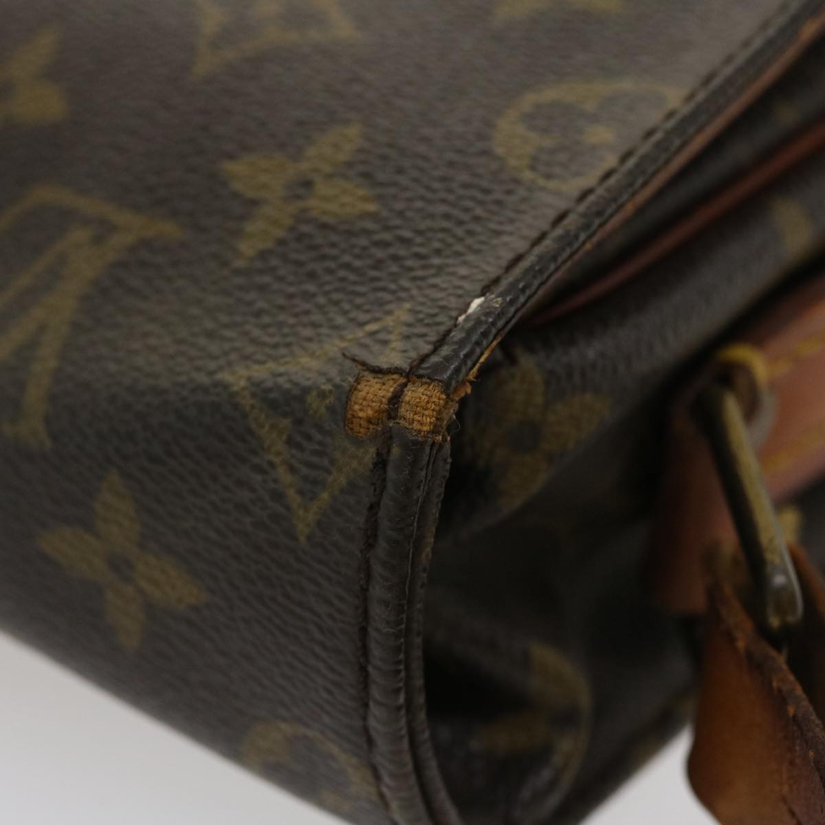 LOUIS VUITTON Monogram Cartouchiere GM Shoulder Bag M51252 LV Auth th2635