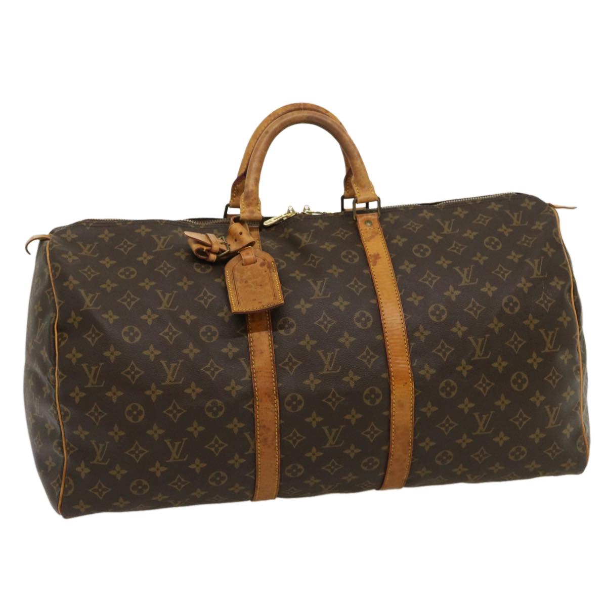 LOUIS VUITTON Monogram Keepall 55 Boston Bag M41424 LV Auth th2650