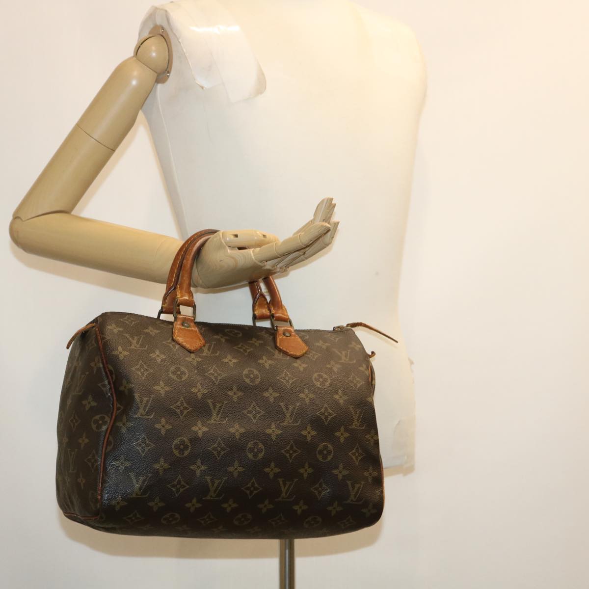 LOUIS VUITTON Monogram Speedy 30 Hand Bag M41526 LV Auth th2661