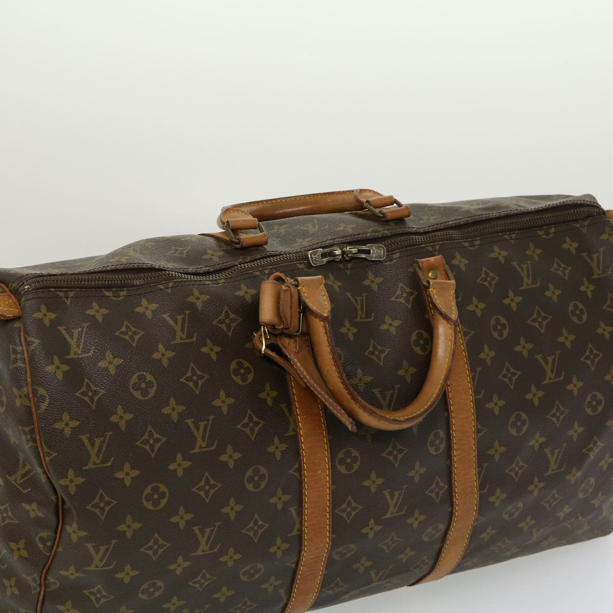 LOUIS VUITTON Monogram Keepall 55 Boston Bag M41424 LV Auth th2684