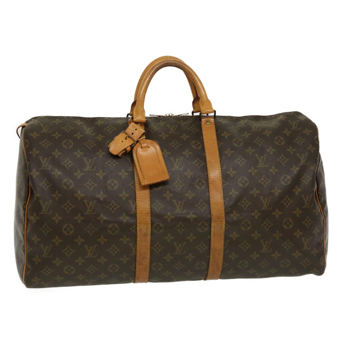 LOUIS VUITTON Monogram Keepall 55 Boston Bag M41424 LV Auth th2686