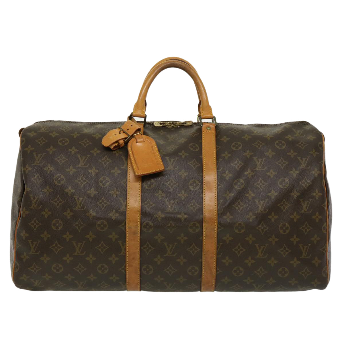 LOUIS VUITTON Monogram Keepall 55 Boston Bag M41424 LV Auth th2686