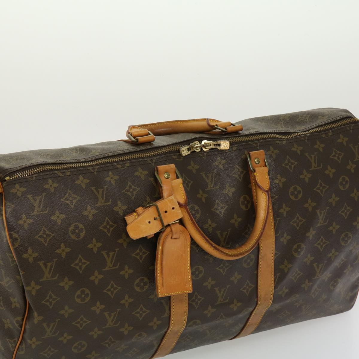 LOUIS VUITTON Monogram Keepall 55 Boston Bag M41424 LV Auth th2686