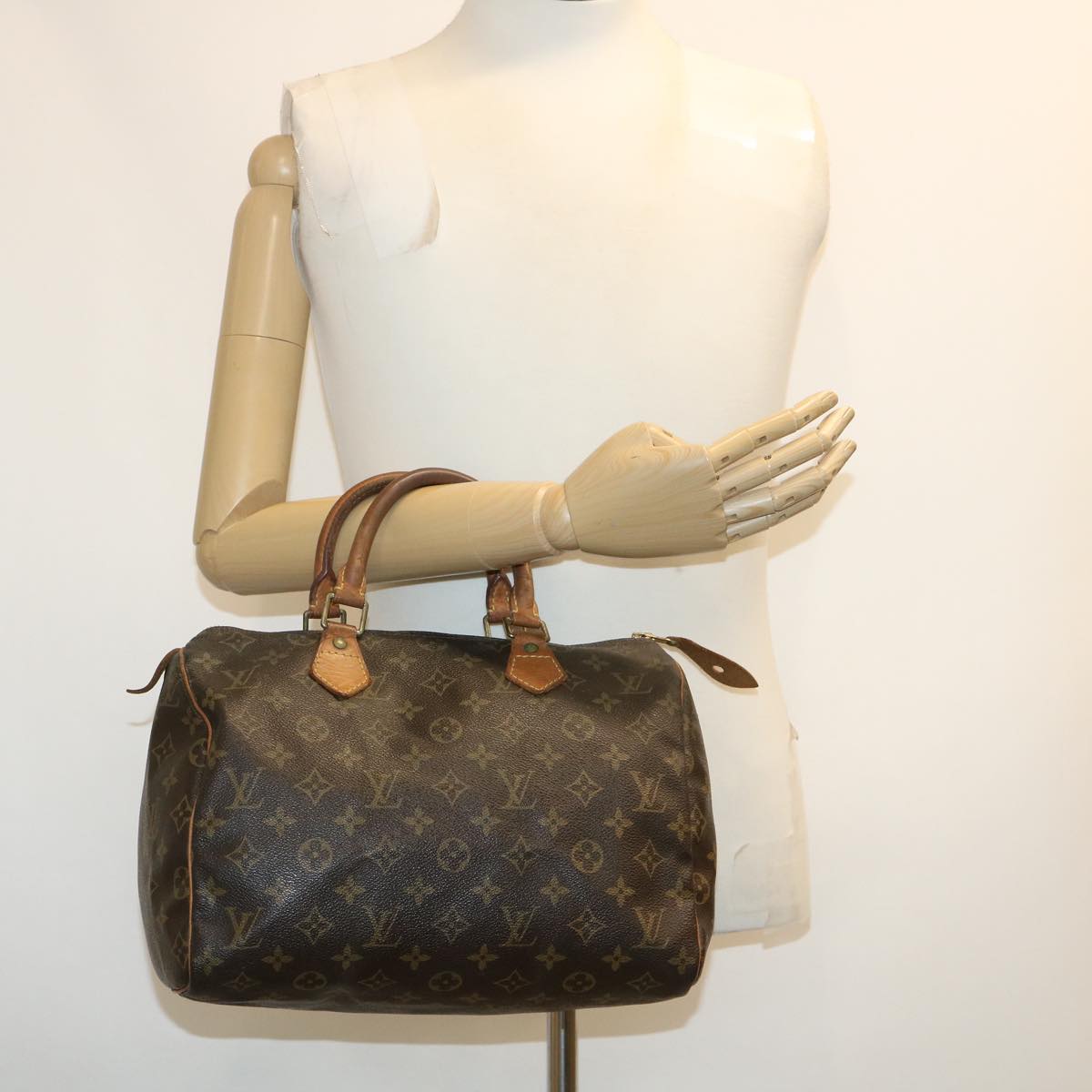 LOUIS VUITTON Monogram Speedy 30 Hand Bag M41526 LV Auth th2704