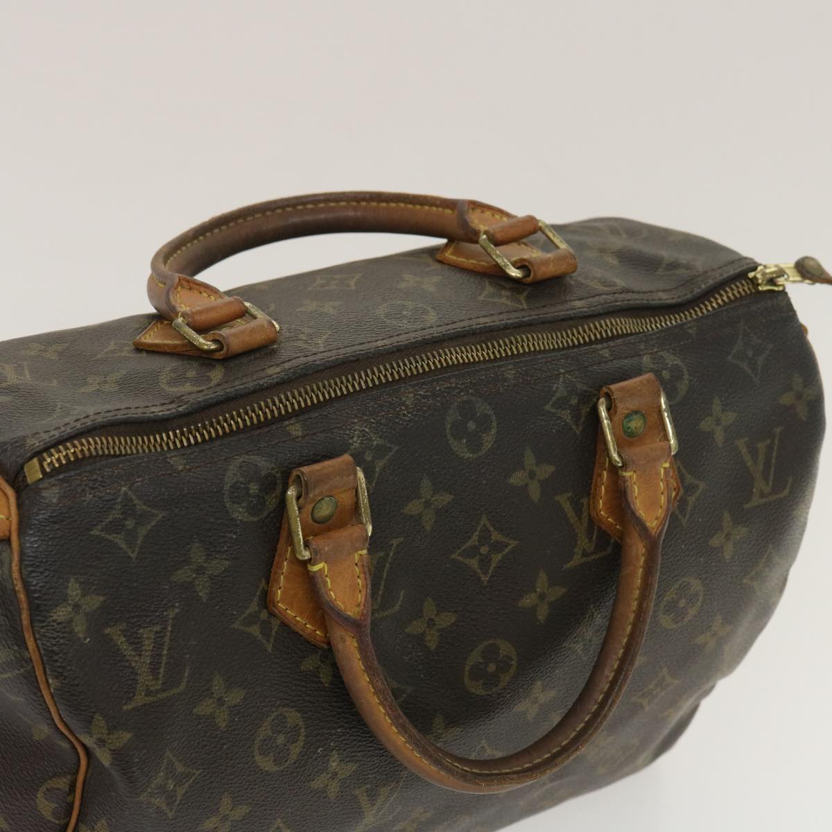 LOUIS VUITTON Monogram Speedy 30 Hand Bag M41526 LV Auth th2704