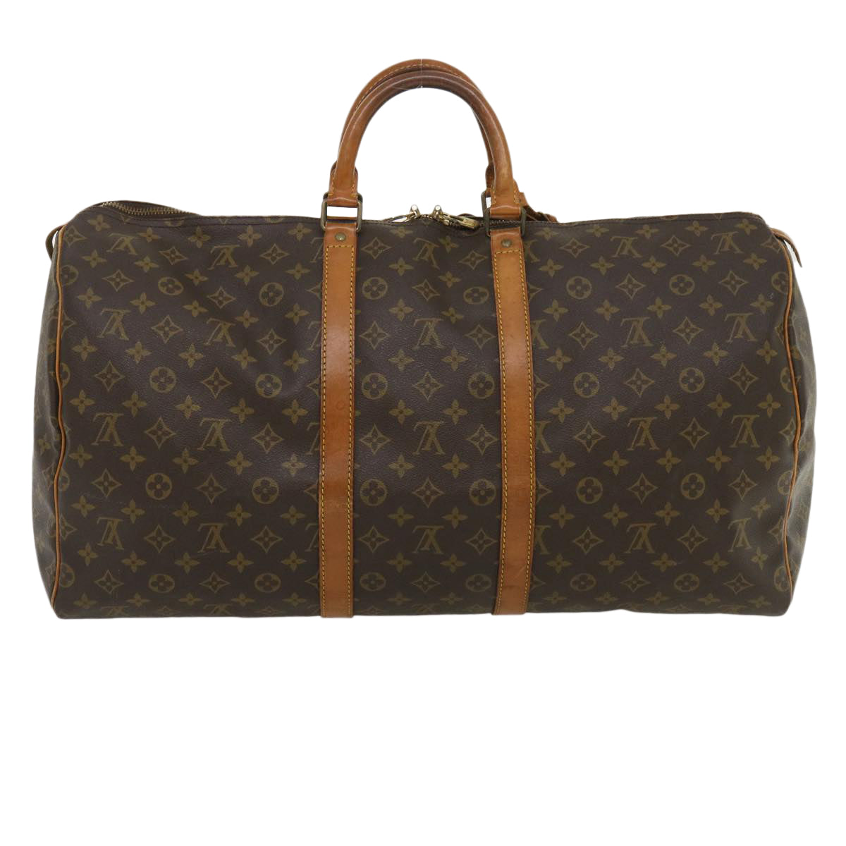 LOUIS VUITTON Monogram Keepall 55 Boston Bag M41424 LV Auth th2731