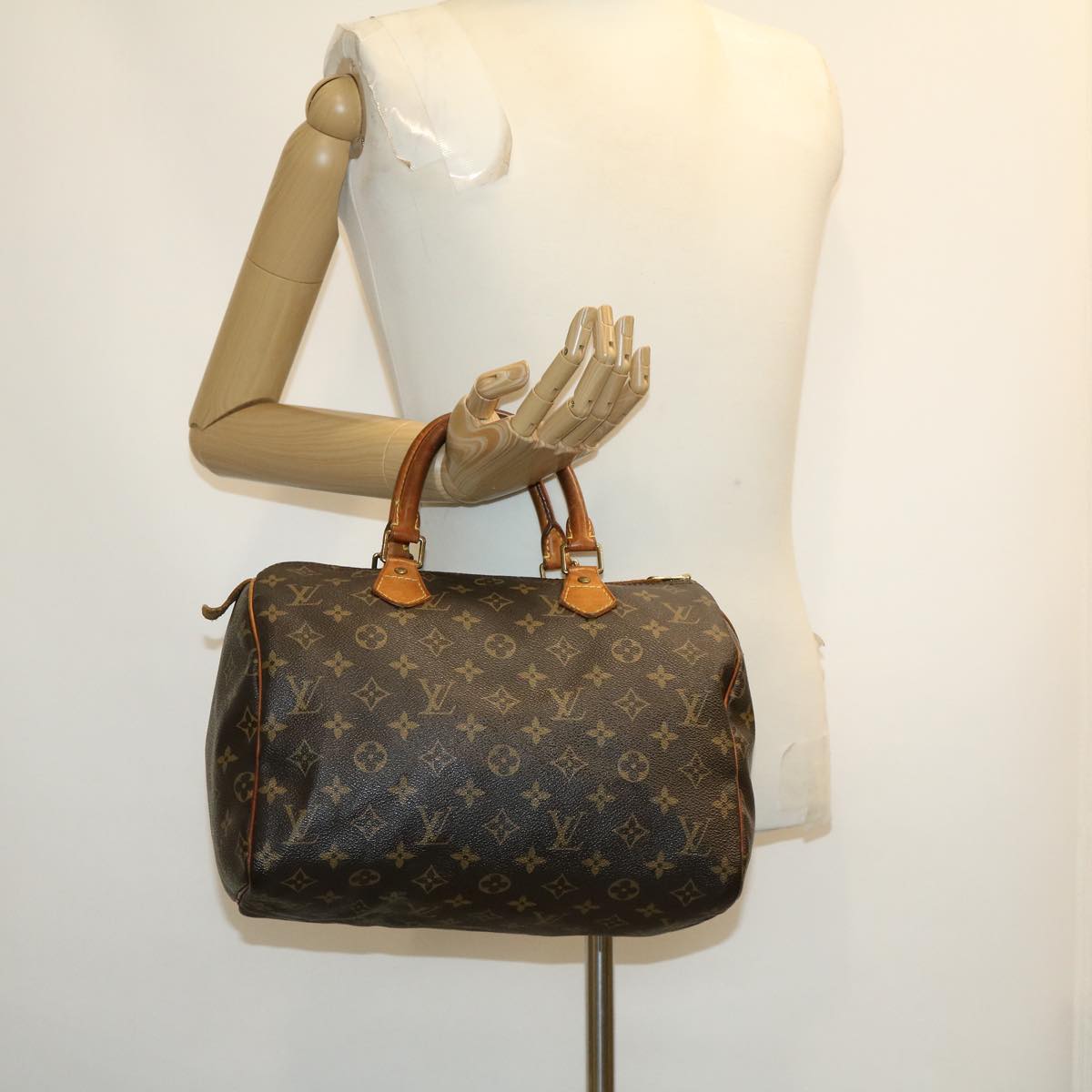 LOUIS VUITTON Monogram Speedy 30 Hand Bag M41526 LV Auth th2778