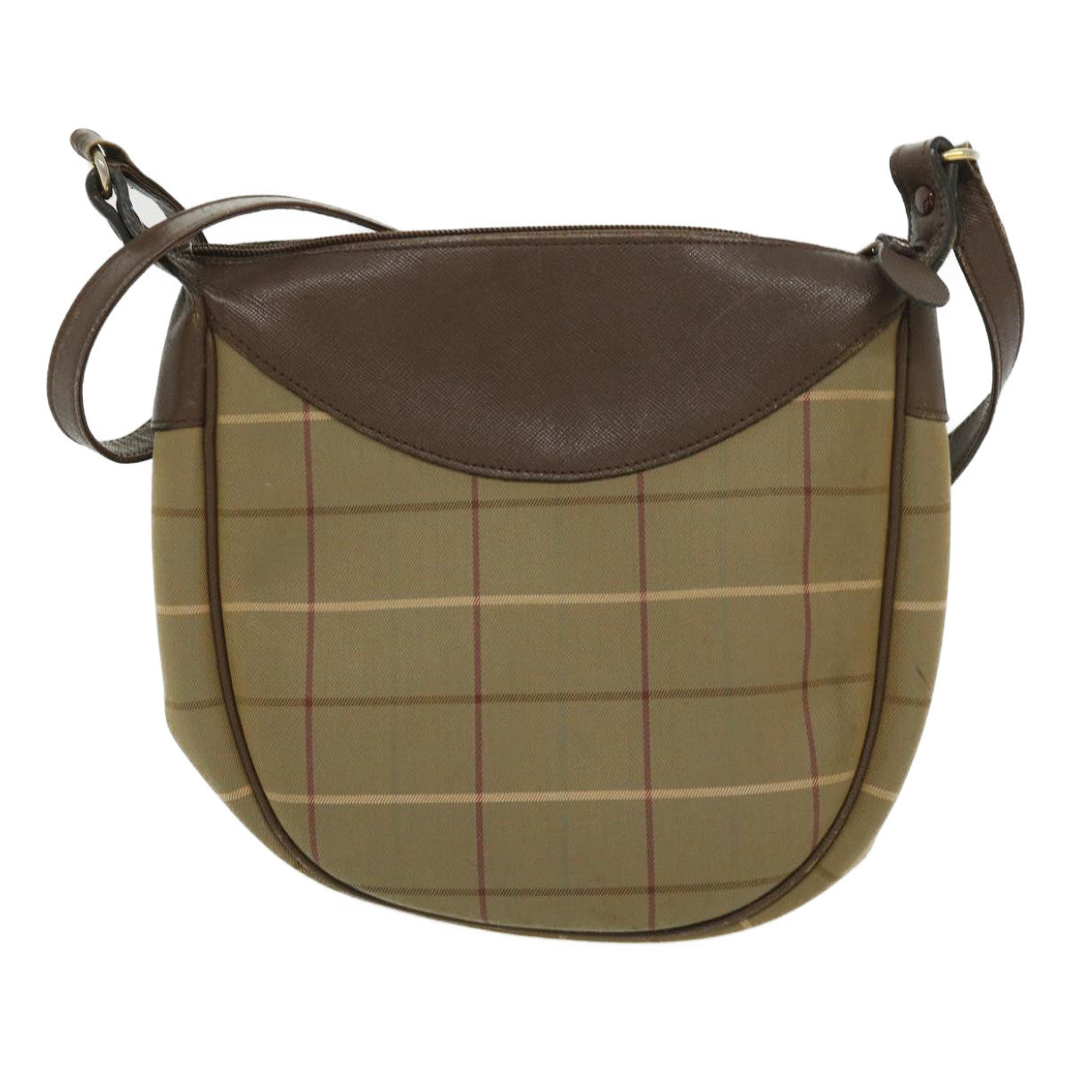 Burberrys Nova Check Shoulder Bag Canvas Brown Auth th2785 - 0