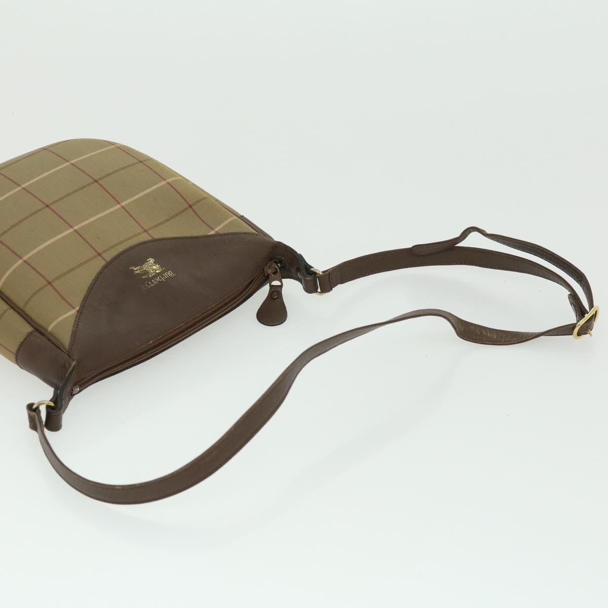 Burberrys Nova Check Shoulder Bag Canvas Brown Auth th2785