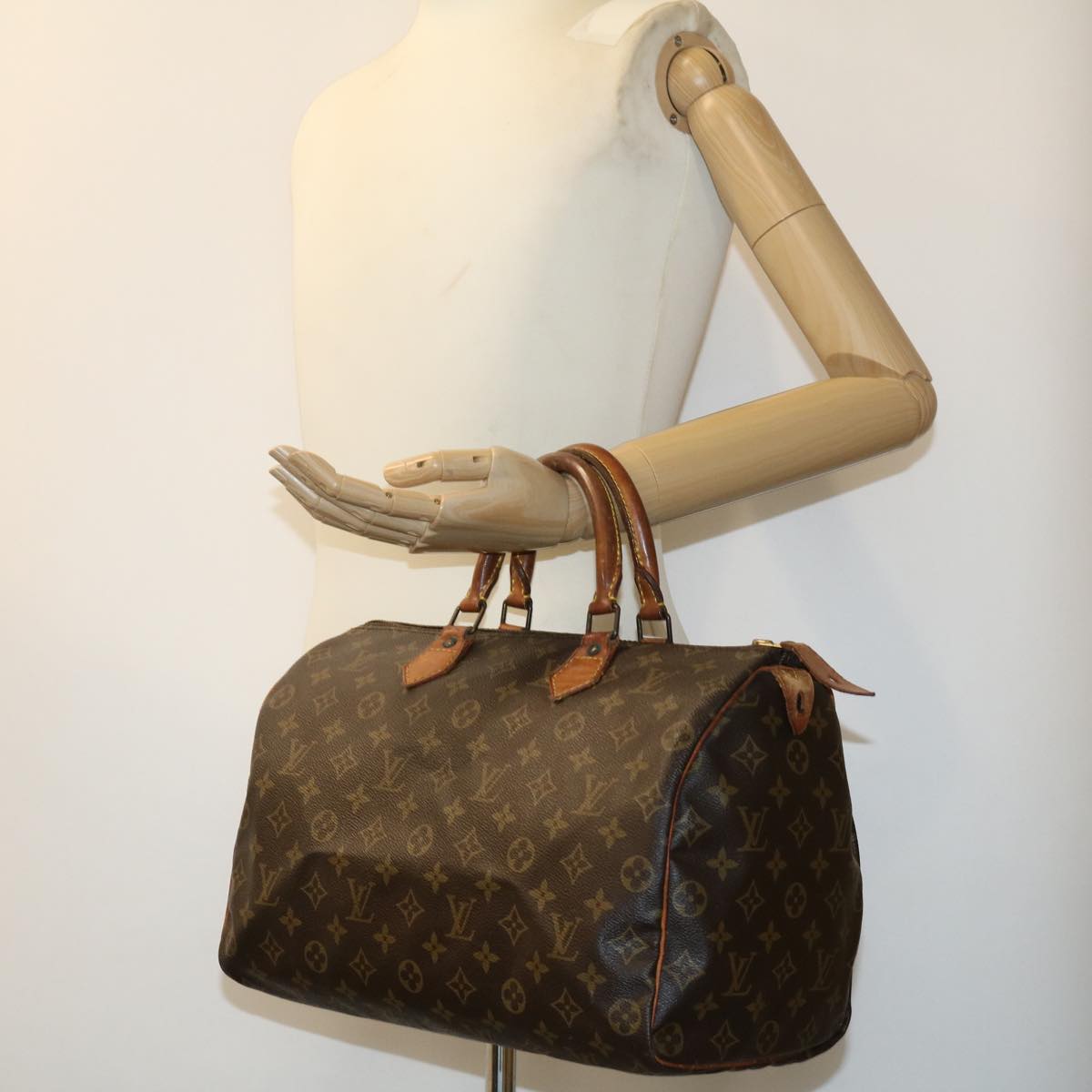 LOUIS VUITTON Monogram Speedy 35 Hand Bag M41524 LV Auth th2890