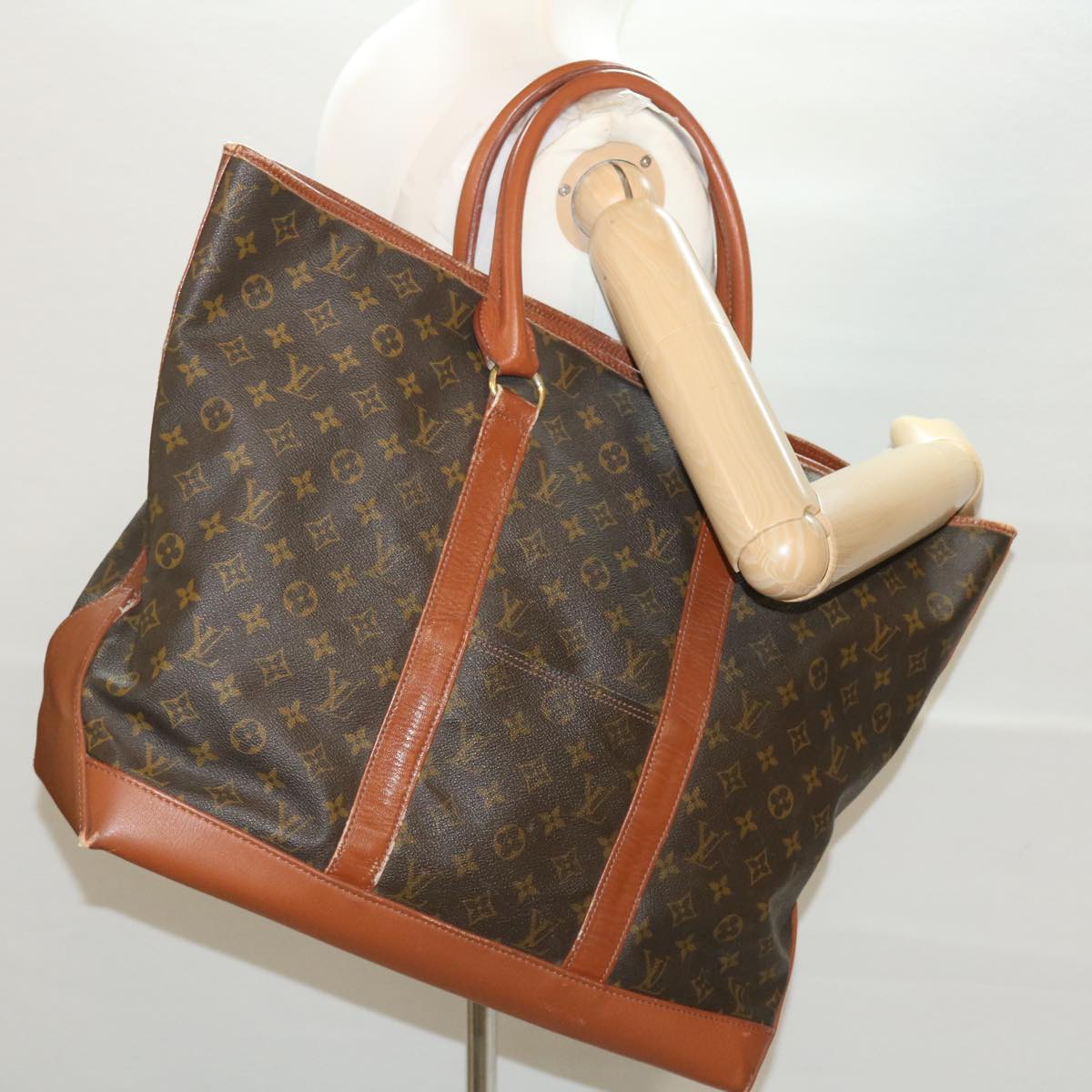 LOUIS VUITTON Monogram Sac Weekend GM Tote Bag M42420 LV Auth th2958