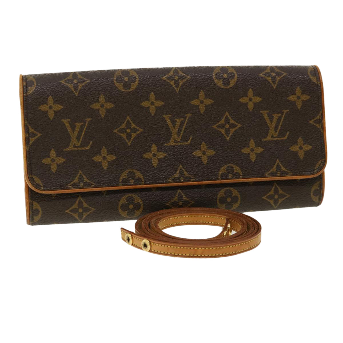 LOUIS VUITTON Monogram Pochette Twin GM Shoulder Bag M51852 LV Auth th2990