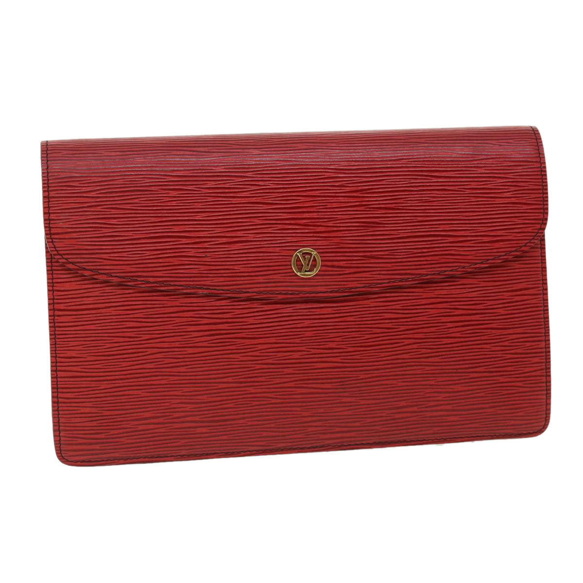 LOUIS VUITTON Epi Epi Montagne Clutch Bag Red M52657 LV Auth th3016