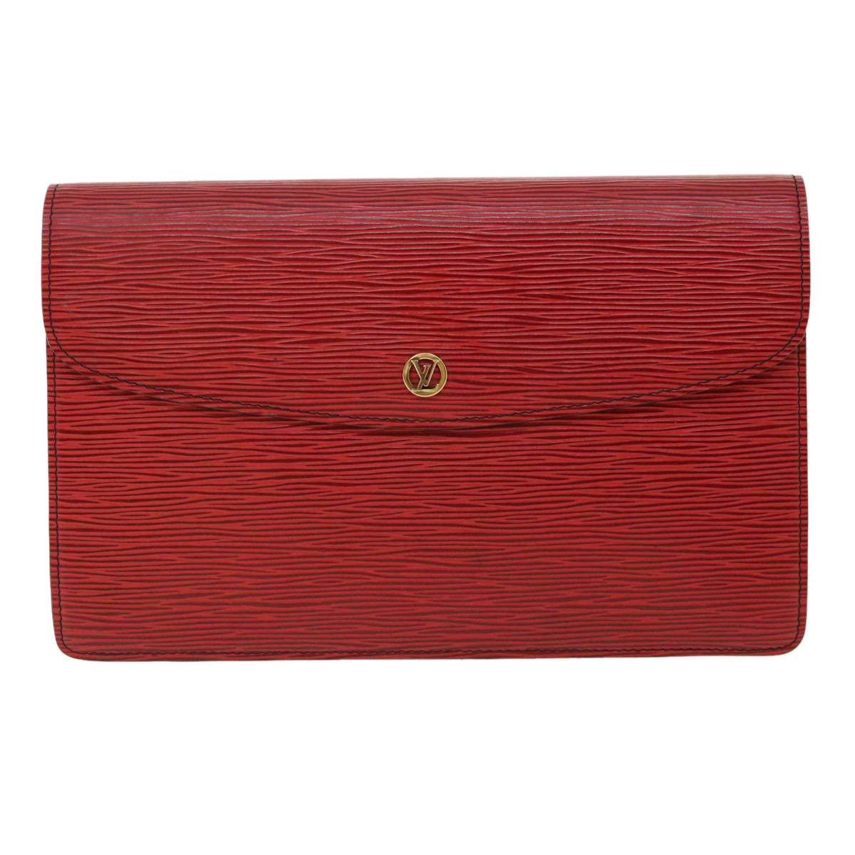 LOUIS VUITTON Epi Epi Montagne Clutch Bag Red M52657 LV Auth th3016