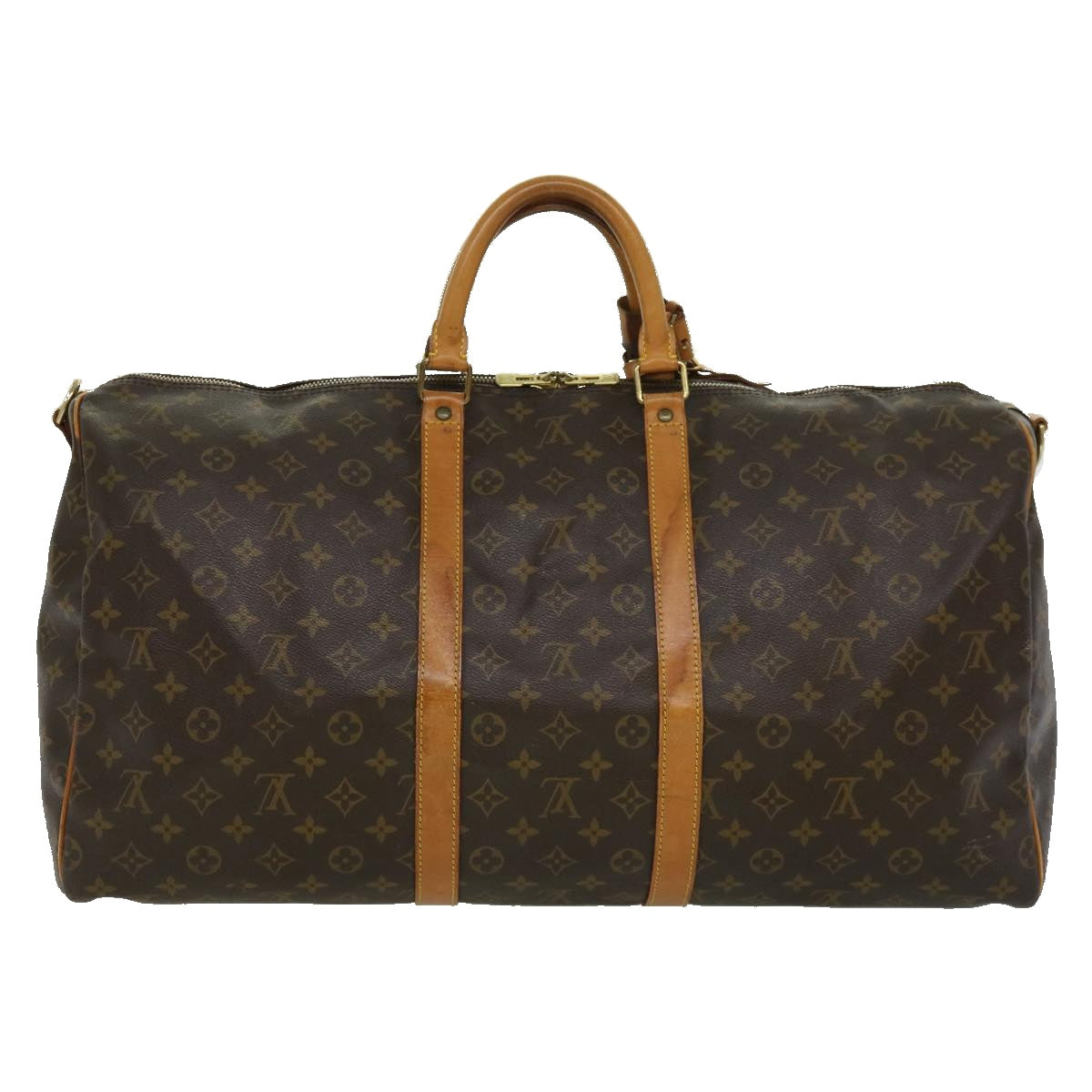 LOUIS VUITTON Monogram Keepall Bandouliere 55 Boston Bag M41414 LV Auth th3060