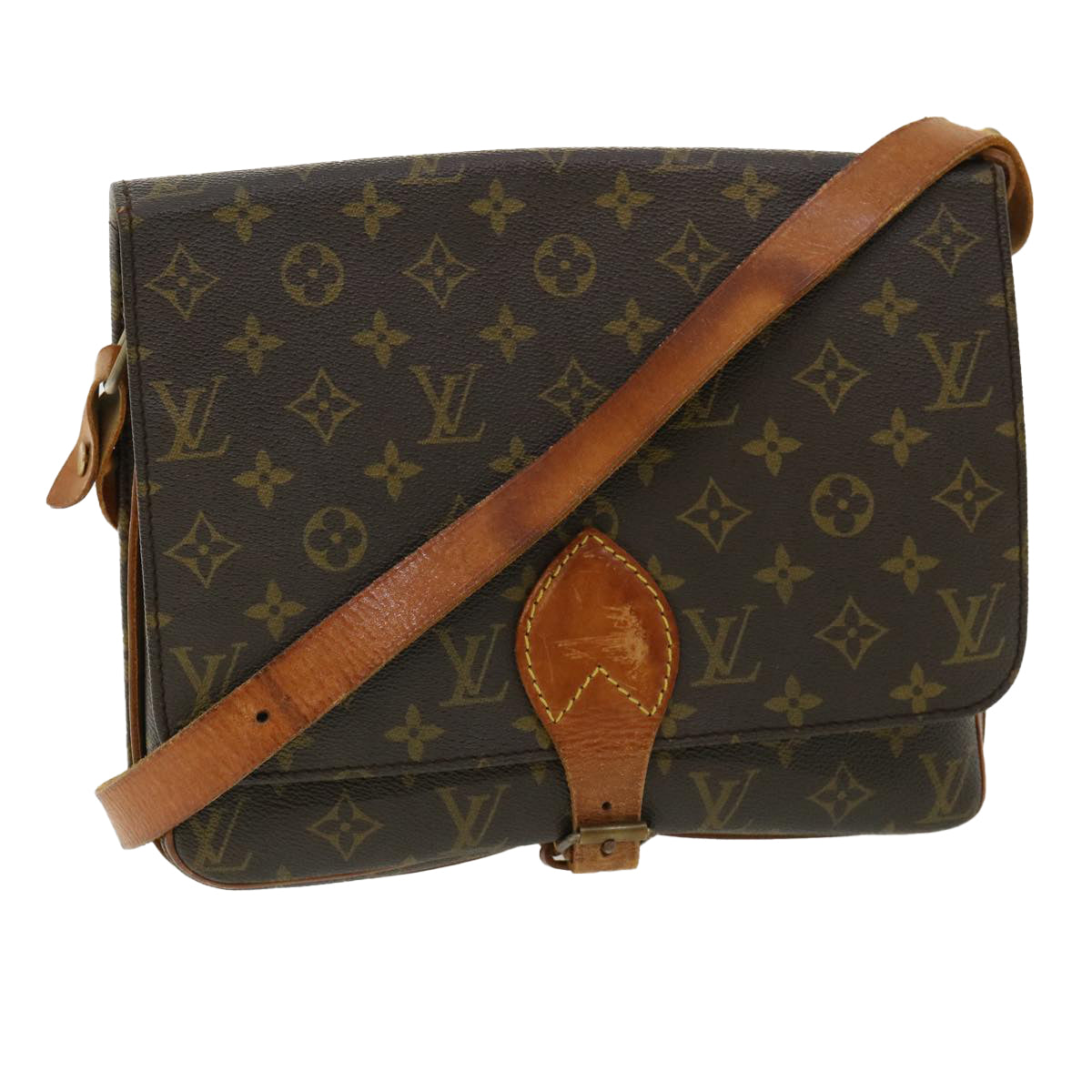 LOUIS VUITTON Monogram Cartouchiere GM Shoulder Bag Vintage M51252 Auth th3104