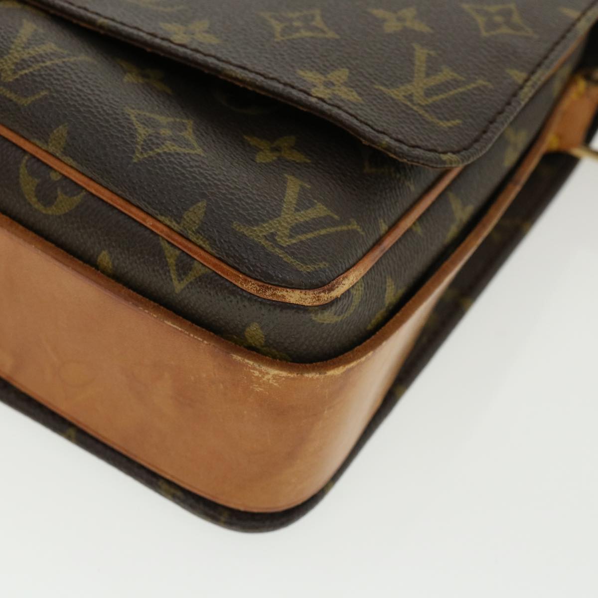 LOUIS VUITTON Monogram Cartouchiere GM Shoulder Bag Vintage M51252 Auth th3104