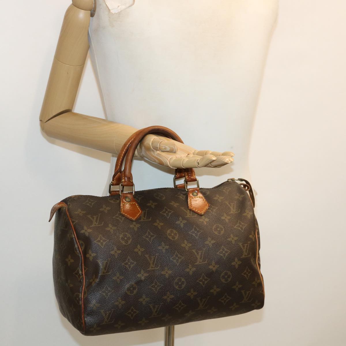 LOUIS VUITTON Monogram Speedy 30 Hand Bag M41526 LV Auth th3141