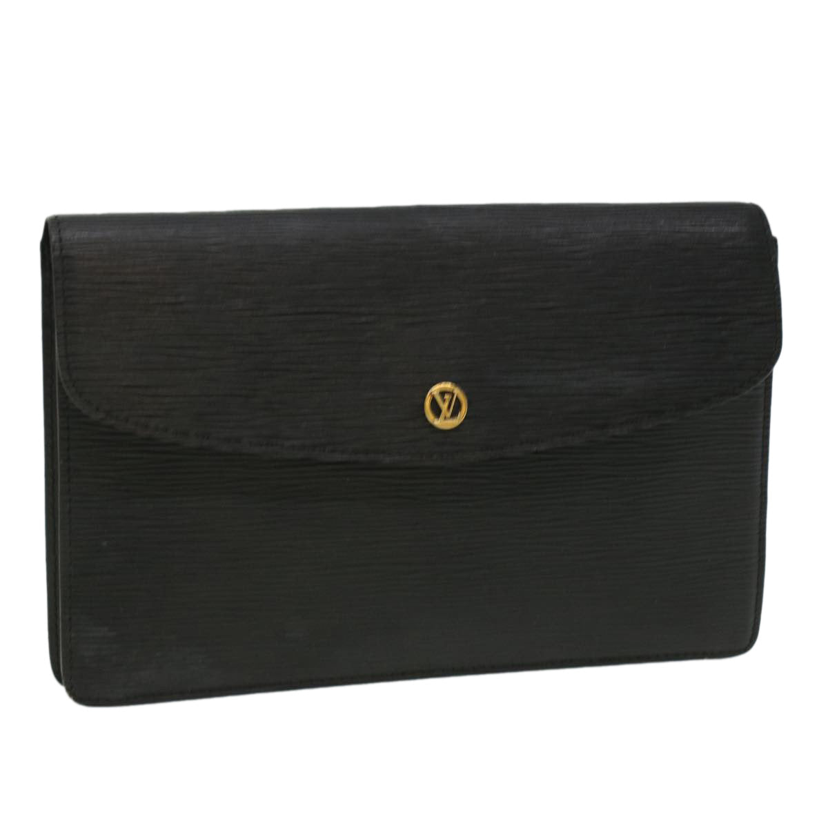 LOUIS VUITTON Epi Montaigne 27 Clutch Bag Black M52652 LV Auth th3157