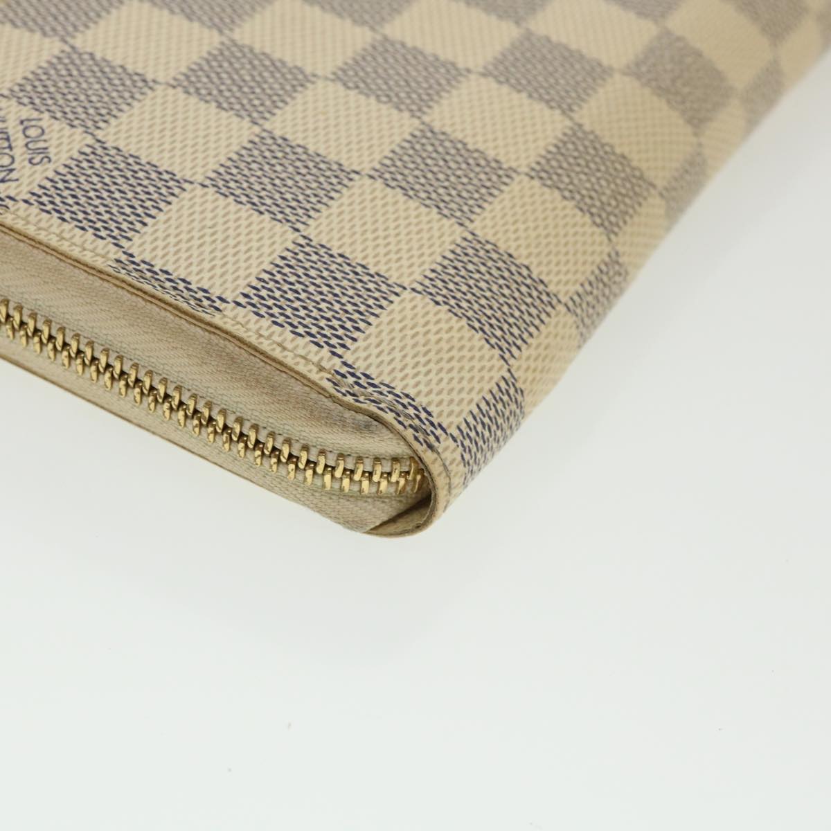 LOUIS VUITTON Damier Azur Zippy Wallet Long Wallet N60019 LV Auth th3255