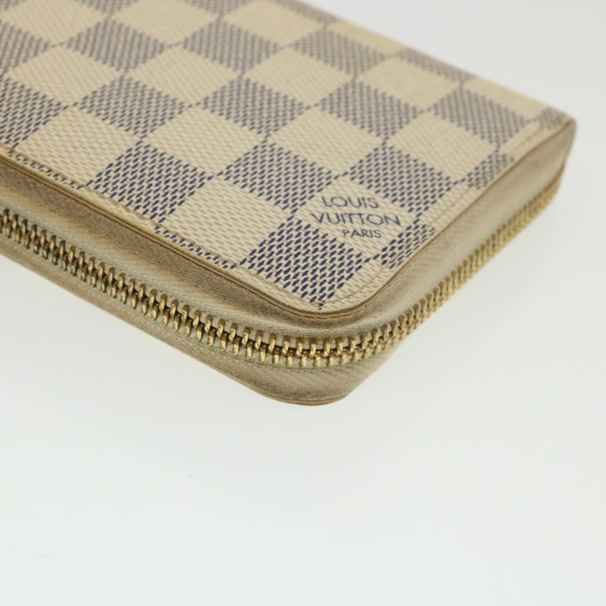 LOUIS VUITTON Damier Azur Zippy Wallet Long Wallet N60019 LV Auth th3255