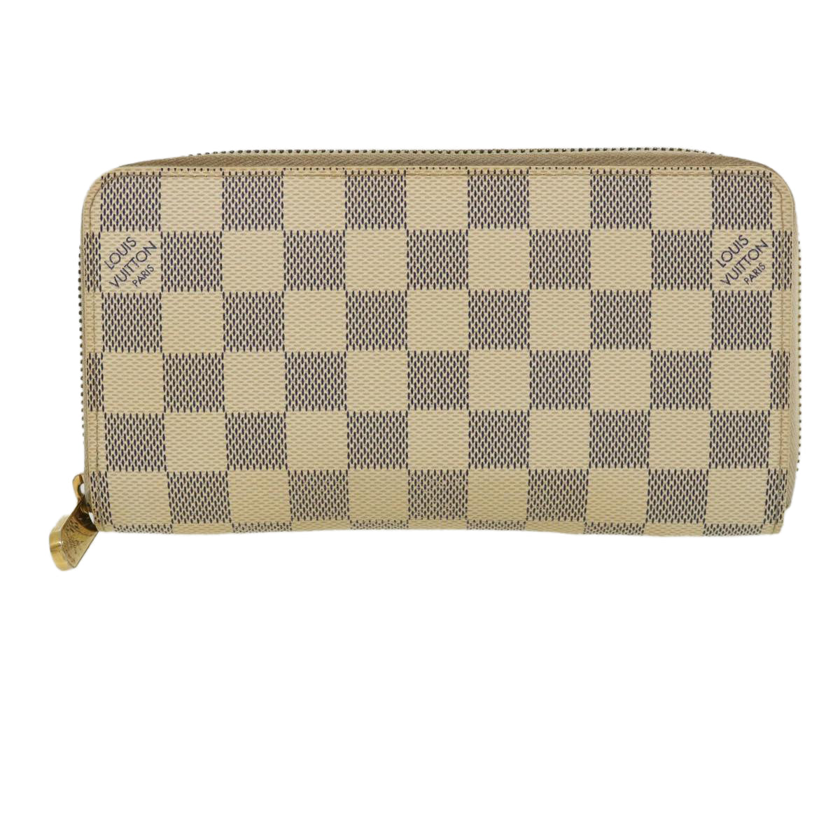 LOUIS VUITTON Damier Azur Zippy Wallet Long Wallet N60019 LV Auth th3255