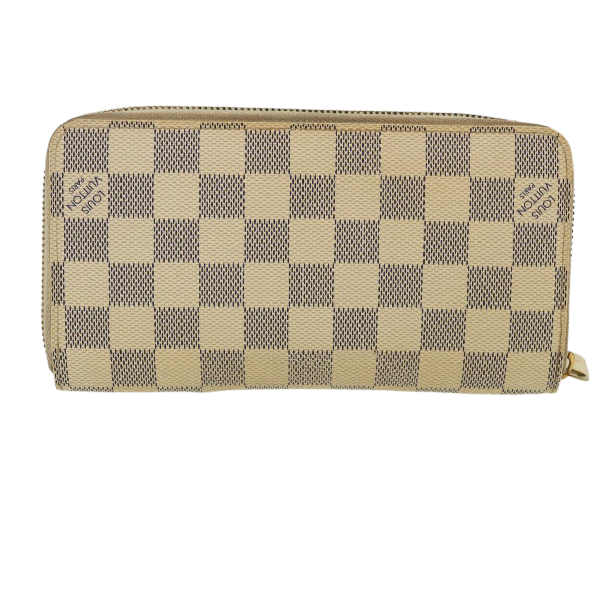 LOUIS VUITTON Damier Azur Zippy Wallet Long Wallet N60019 LV Auth th3255 - 0