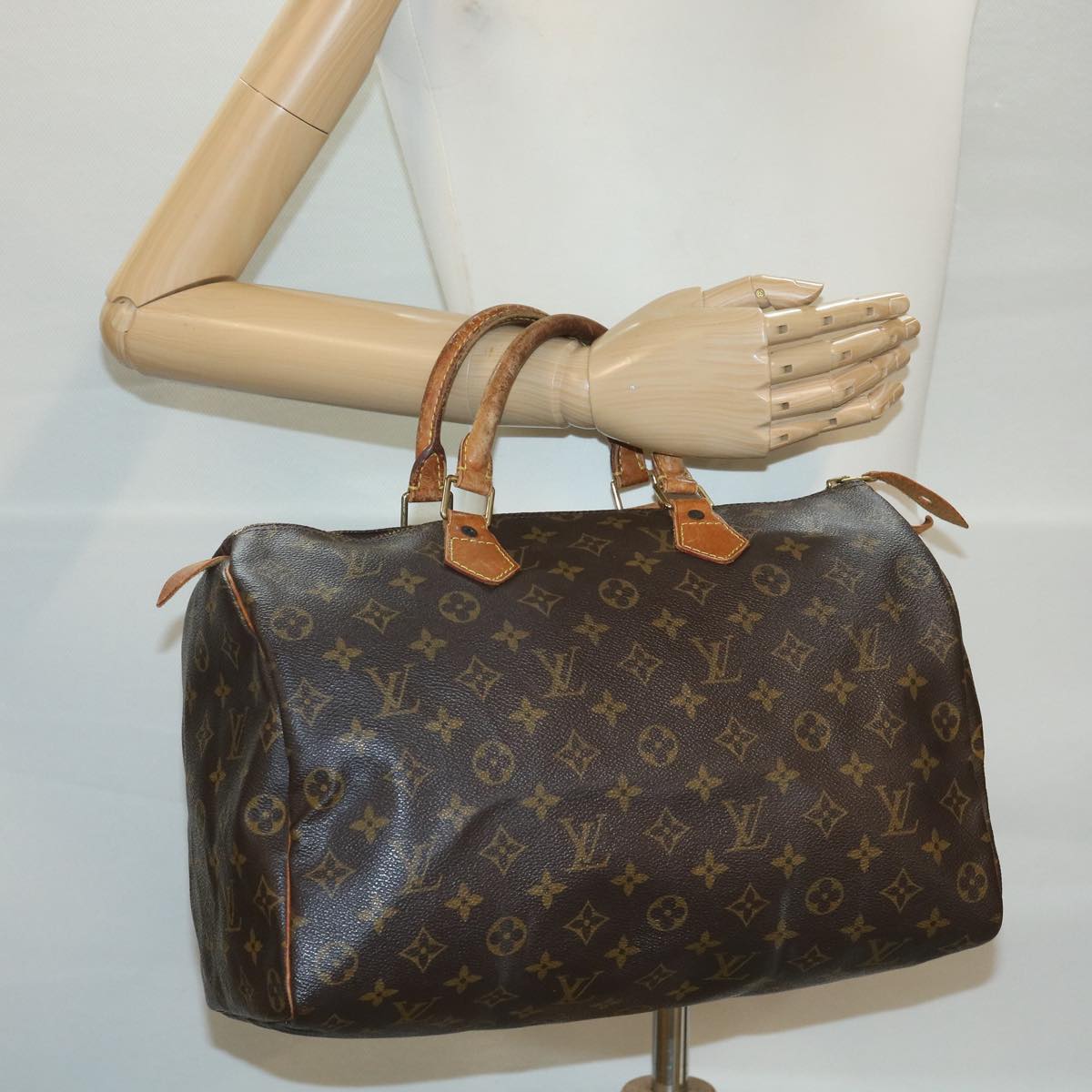 LOUIS VUITTON Monogram Speedy 35 Hand Bag M41524 LV Auth th3259