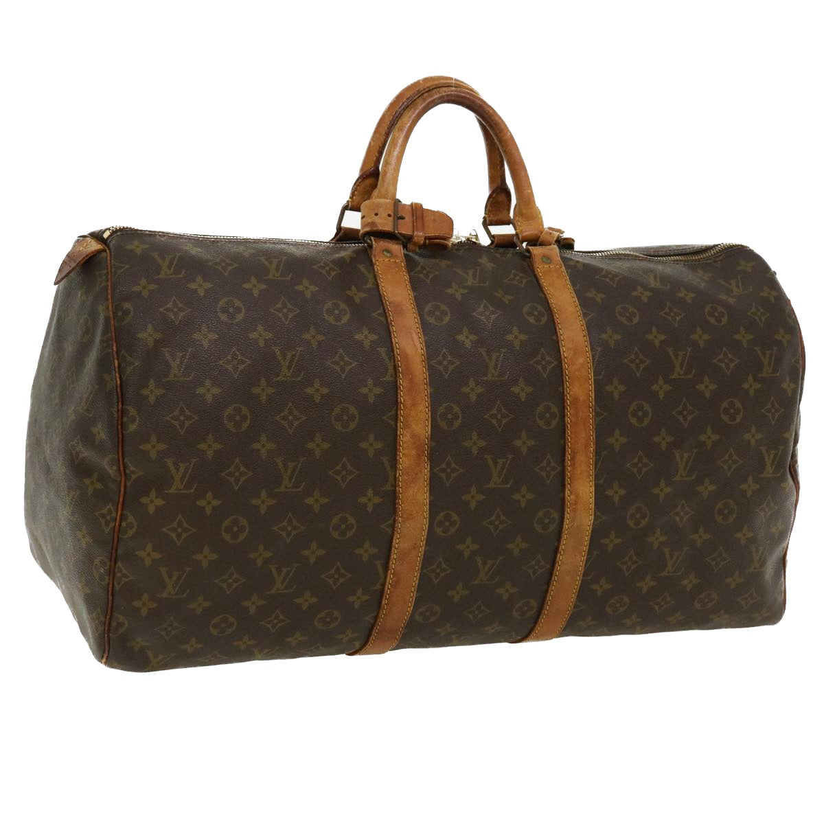 LOUIS VUITTON Monogram Keepall 55 Boston Bag M41424 LV Auth th3275