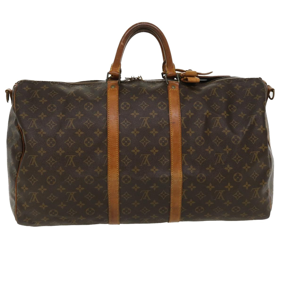 LOUIS VUITTON Monogram Keepall Bandouliere 55 Boston Bag M41414 LV Auth th3318